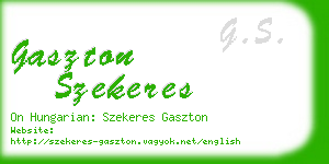 gaszton szekeres business card